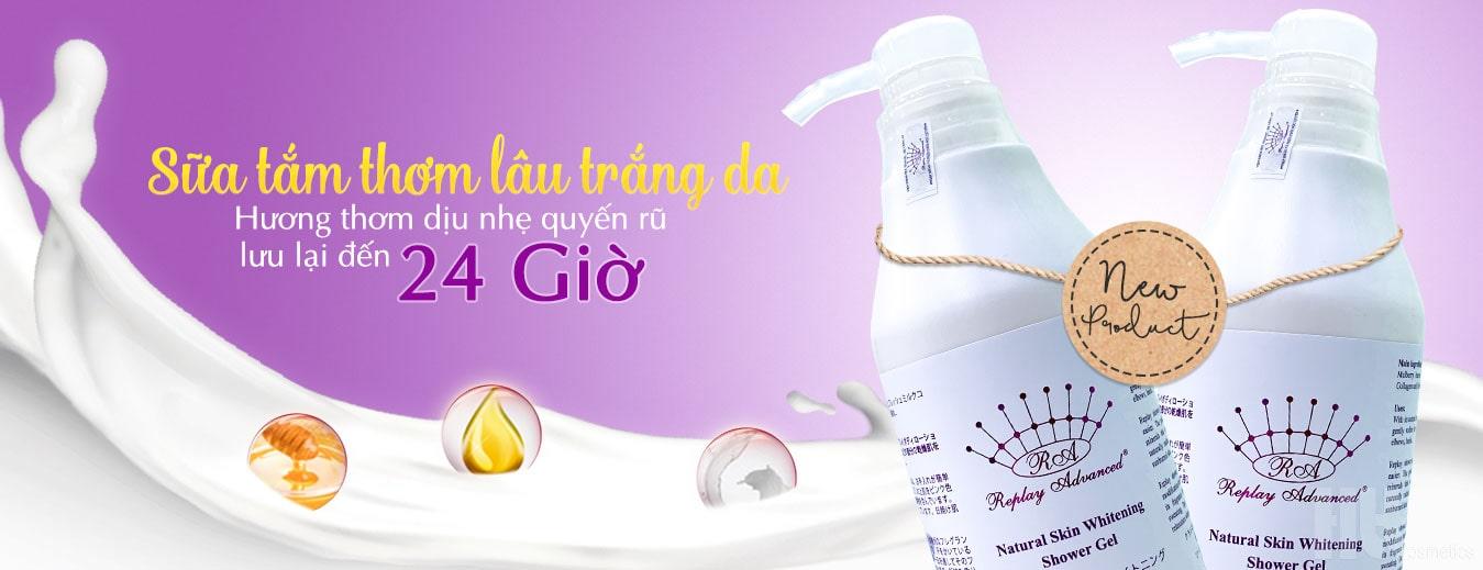 Sữa tắm dưỡng trắng da thơm lâu Replay