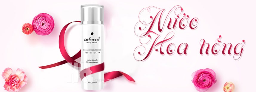 Nước hoa hồng cân bằng da Sakura