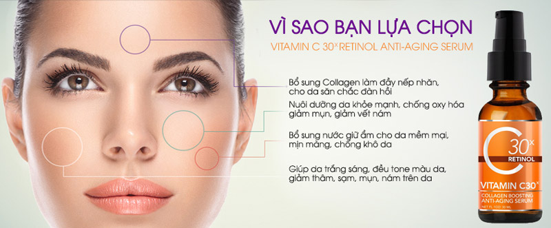 Retinol được tích hợp trong các sản phẩm kem và serum dưỡng da chống lão hóa