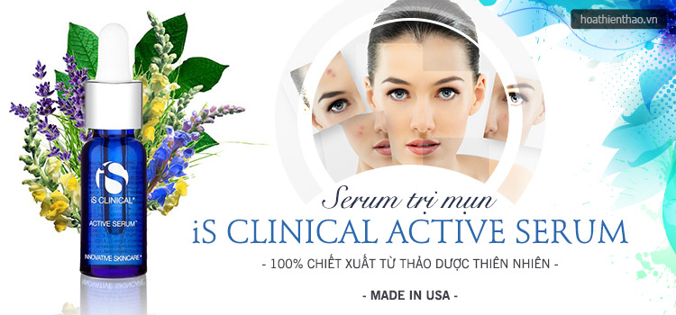 Serum trị mụn trứng cá, mụn đầu đen iS Clinical Active serum