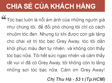 [Chia sẻ] Tạm biệt mái tóc bạc nhờ Grey Away