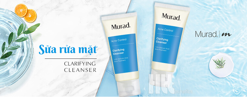 Sữa rửa mặt trị mụn Murad làm sạch vi khuẩn gây mụn cho làn da trắng mịn