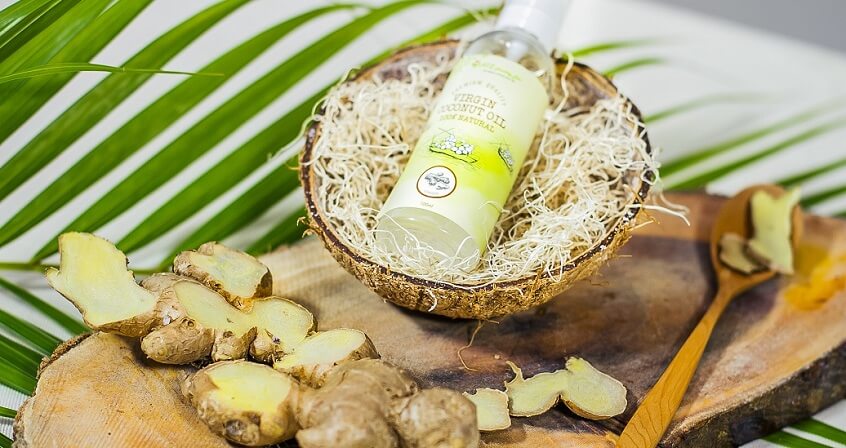 Công thức tẩy tế bào chết body với dầu dừa và gừng - Hoa Thiên Thảo