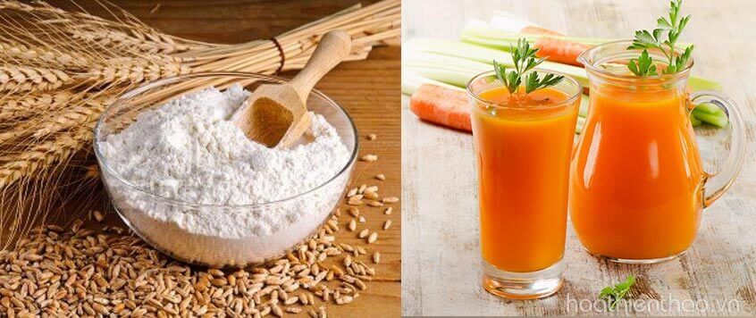 Mặt nạ cà rốt và bột mỳ cho làn da trắng sáng không tỳ vết