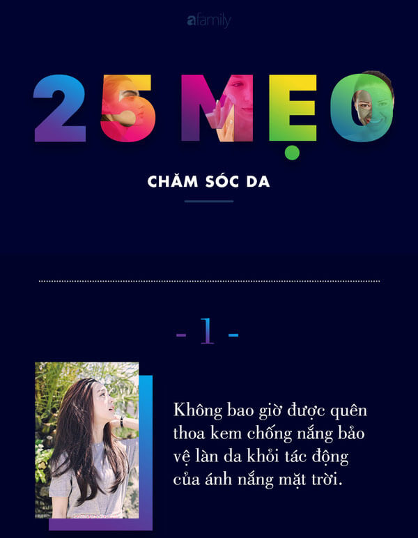 Infographic 25 quy tắc chăm sóc da bạn nên biết - Hoa Thiên Thảo