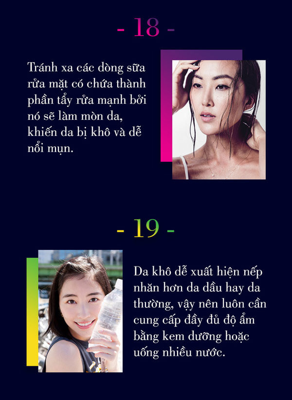Infographic 25 quy tắc chăm sóc da bạn nên biết - Hoa Thiên Thảo