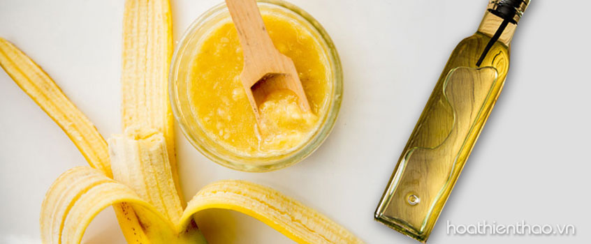 Mặt nạ tóc chuối và dầu olive giúp dưỡng tóc chắc khỏe
