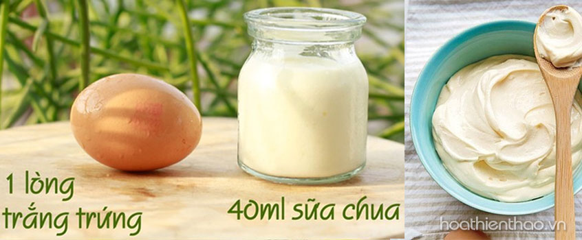 Trứng và yaourt bổ sung dưỡng chất cho tóc, phục hồi tóc hiệu quả