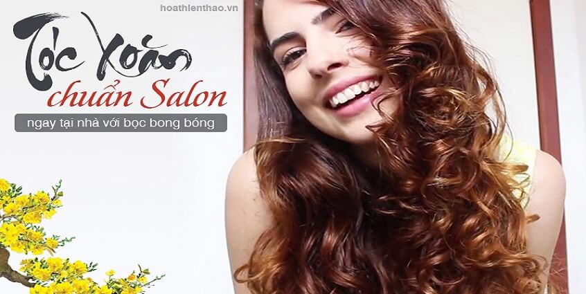 Tóc xoăn chuẩn salon ngay tại nhà với bọc bong bóng