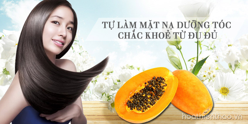 Tự làm mặt nạ dưỡng tóc chắc khoẻ từ đu đủ