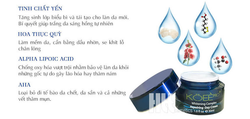 Khám phá công dụng bộ kem trị nám Koee Pro ngày và đêm - Hoa Thiên Thảo