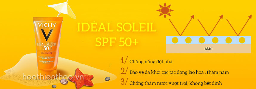 Review kem chống nắng Vichy Ideal Soleil SPF 50 chi tiết - Hoa Thiên Thảo