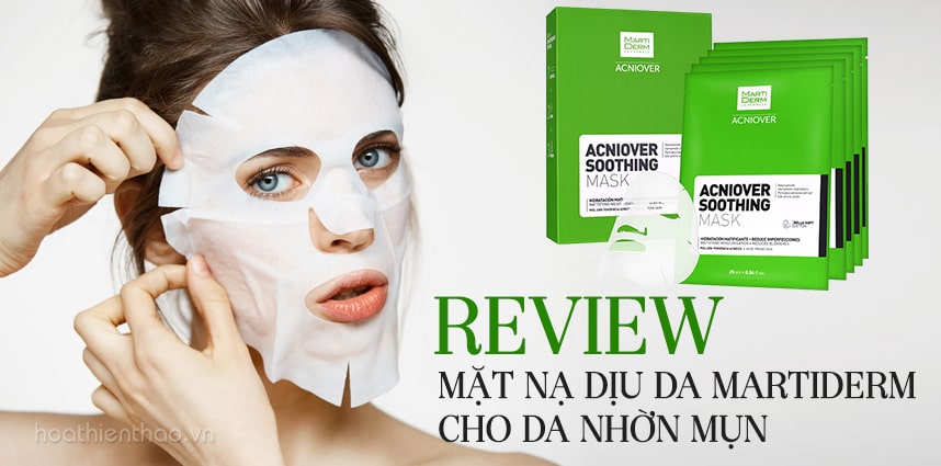 Review mặt nạ dịu da MartiDerm cho da nhờn mụn - HoaThienThao