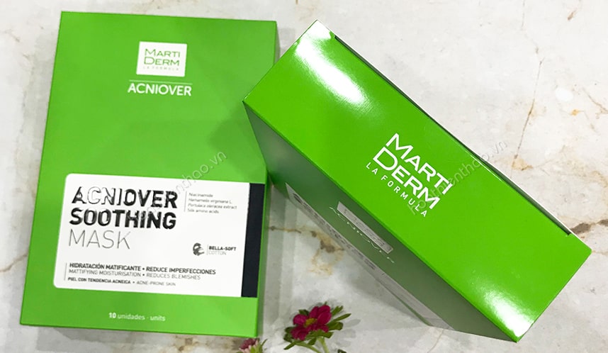 Review mặt nạ dịu da MartiDerm cho da nhờn mụn - HoaThienThao