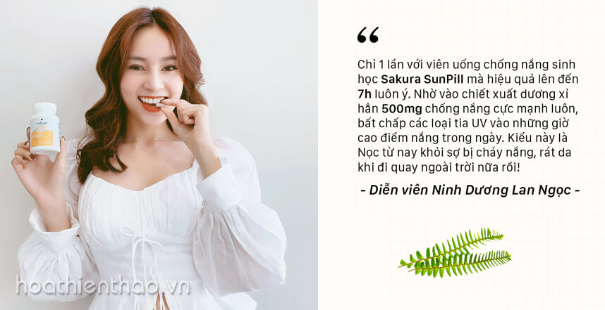 Review viên uống chống nắng Sakura Sunpill - HoaThienThao