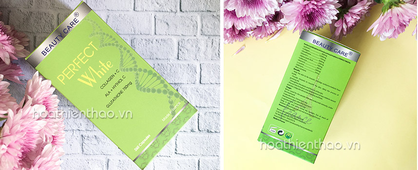 Review viên uống trắng da trị nám Perfect White chi tiết - Hoa Thiên Thảo