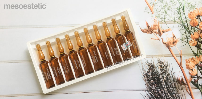 Serum Vitamin C dưỡng trắng đều màu da trị sạm nám Mesoestetic