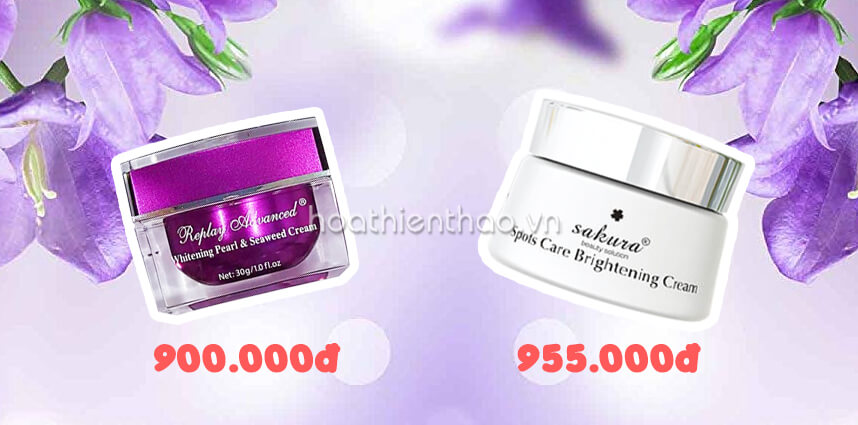 So sánh kem trắng da trị nám Replay Advanced và Sakura - HoaThienThao