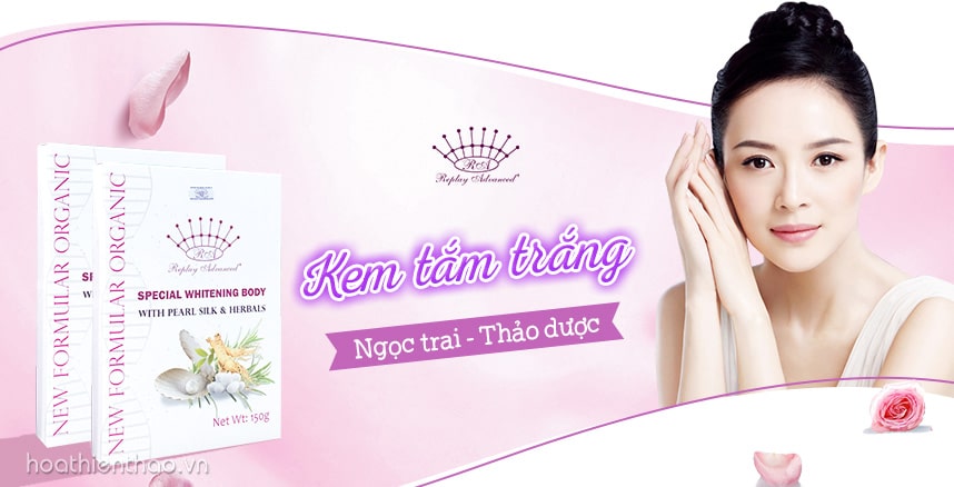 Kem tắm trắng ngọc trai và thảo dược Replay Advanced