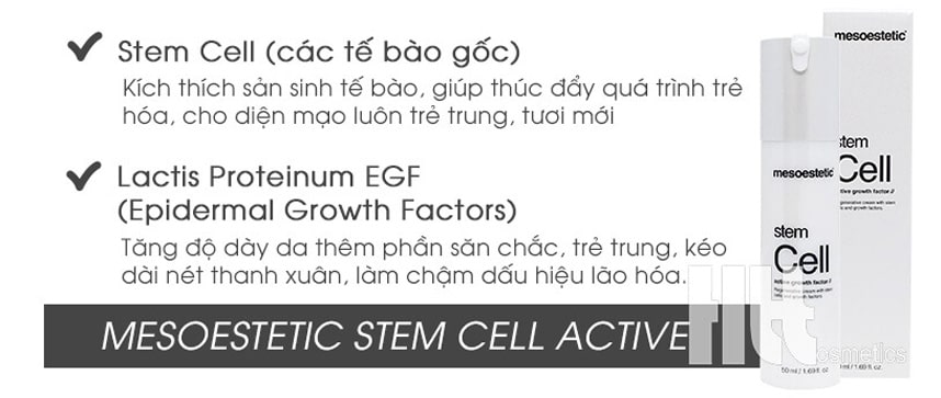 Mesoestetic Stem Cell đạt hiệu quả cao và lâu dài