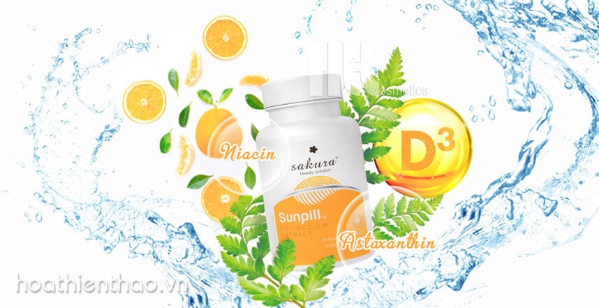 Sakura Sunpill với thành phần thiên nhiên an toàn cho sức khỏe