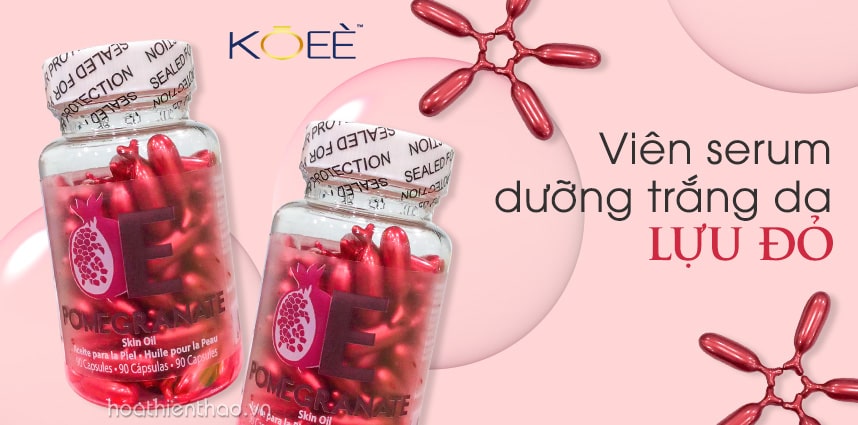 Viên serum dưỡng trắng da lựu đỏ Koee có hiệu quả không?