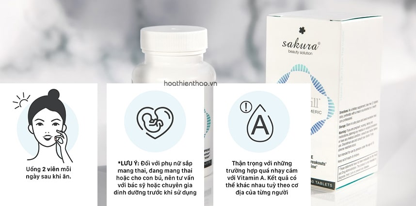 Cách sử dụng của viên uống Sakura Acne Pill