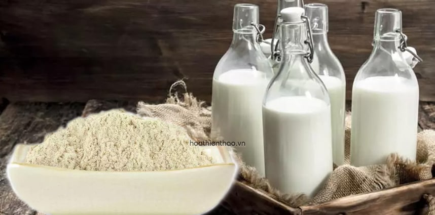 Làm trắng da toàn thân bằng cám gạo + sữa tươi không đường
