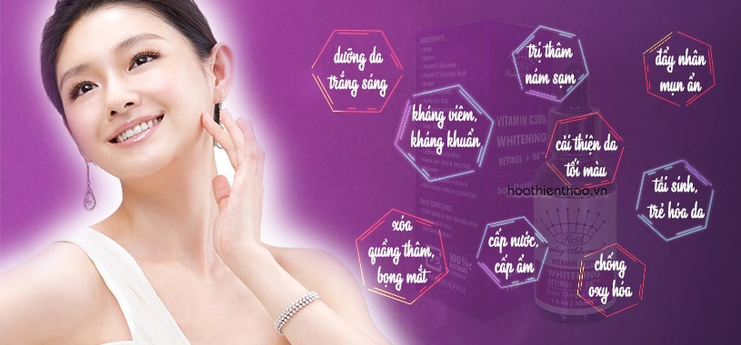 Review công dụng tuyệt vời Serum Vitamin C Nhật