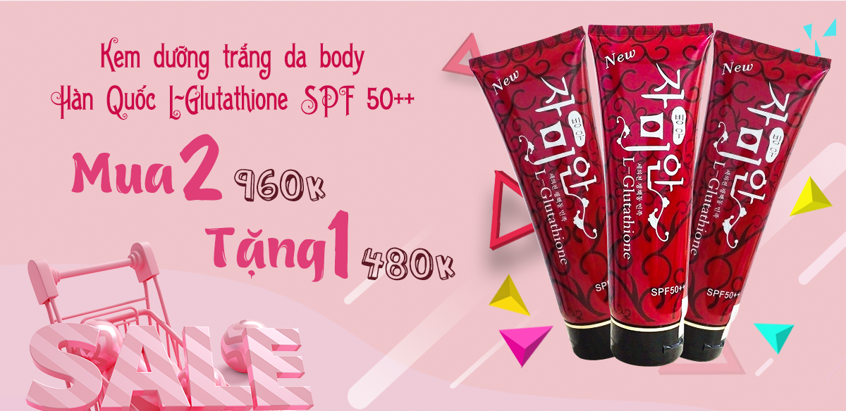Kem dưỡng trắng da body Hàn Quốc L-Glutathione SPF 50++