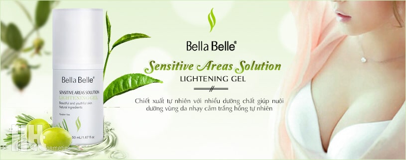 Gel dưỡng trắng da vùng nhạy cảm bella belle Sensitive Areas Solution