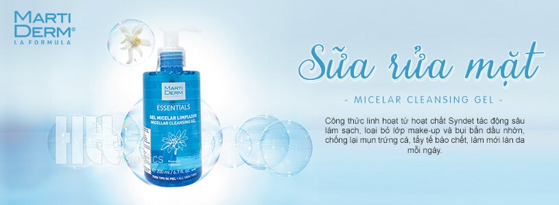 Sữa rửa mặt dạng gel MartiDerm tại Hoa Thiên Thảo