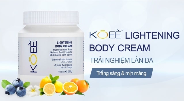 Bộ kem dưỡng trắng da toàn thân Koee Lightening Body Cream