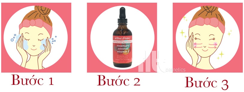 Dầu dưỡng massage toàn thân và da mặt Hoa hương thảo Vitamin E và Dầu dừa - Hoa Thiên Thảo