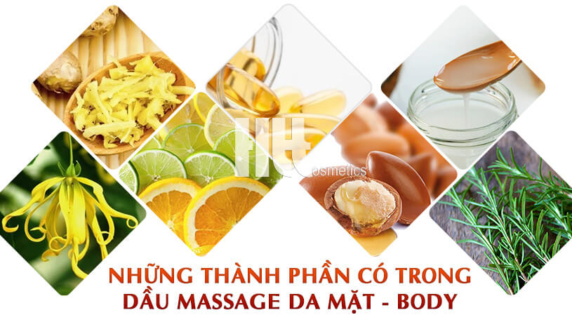 Dầu dưỡng massage toàn thân và da mặt hoa ngọc lan tây và Gừng - Hoa Thiên Thảo