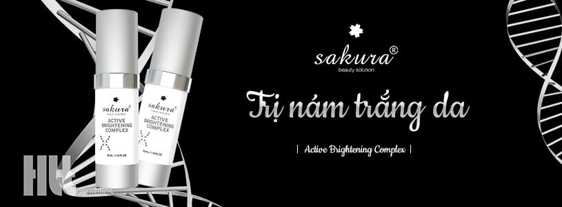 Enzyme trị nám trắng da Sakura Active Brightening Complex - Hoa Thien Thao Cosmetics