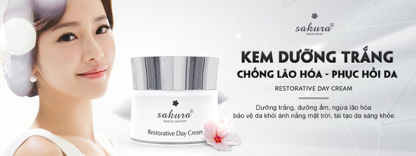 Kem phục hồi da chống lão hóa ban ngày Sakura Restorative