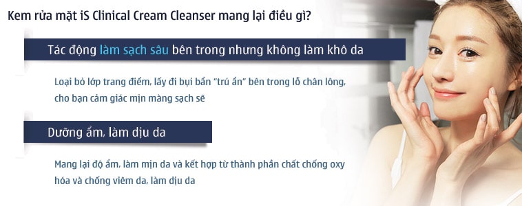 Kem rửa mặt iS Clinical Cream Cleanser