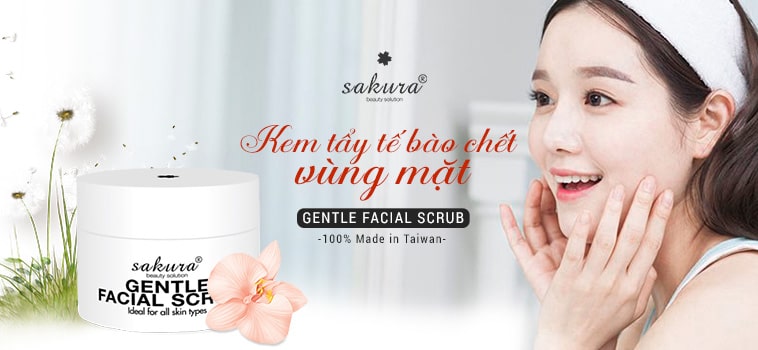 Kem tẩy tế bào chết da mặt Sakura Gentle Facial Scrub