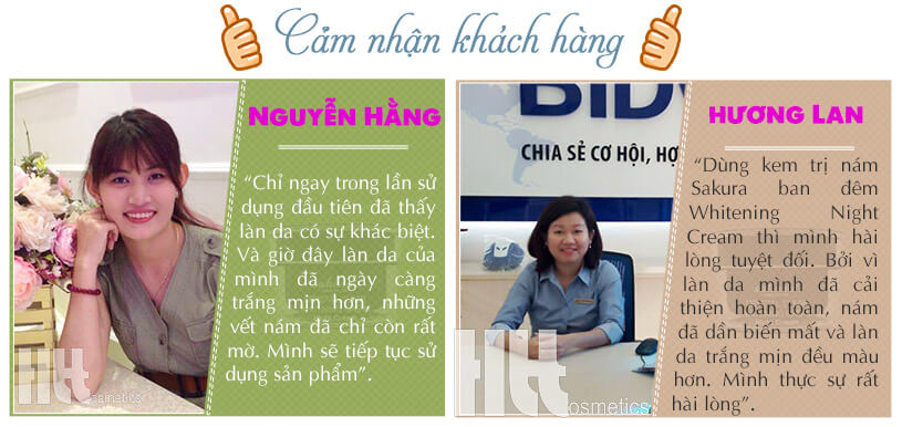 Kem trị nám trắng da Sakura ban đêm Whitening Night Cream - Hoa Thiên Thảo
