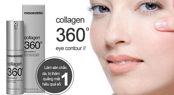 Kem giảm nhăn vùng mắt Mesoestetic Collagen 360 Eye Contour