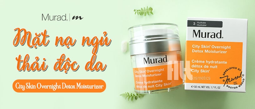 Mặt nạ ngủ thải độc da dạng kem Murad City Skin Overnight Detox Moisturizer - Hoa Thiên Thảo