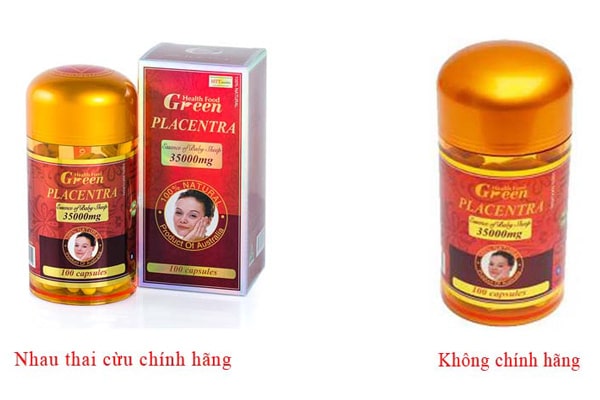 Cách phân biệt viên uống nhau thai cừu Green Heath Food chính hãng 2