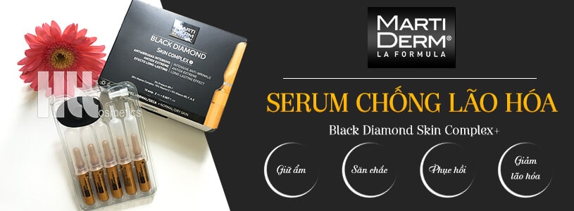 Serum chống lão hóa MartiDerm Black Diamond Skin Complex+ - Hoa Thiên Thảo