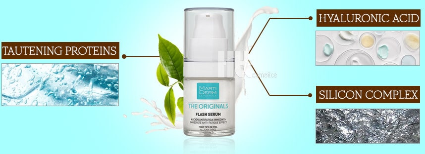 serum dưỡng ẩm tốt cho da khô tức thì Martiderm Flash - Hoa Thiên Thảo