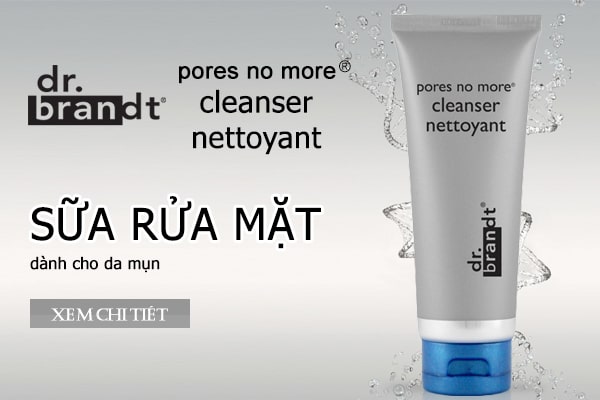 Sữa rửa mặt dành cho da mụn Dr. Brandt Pores No More Cleanser Nettoyant