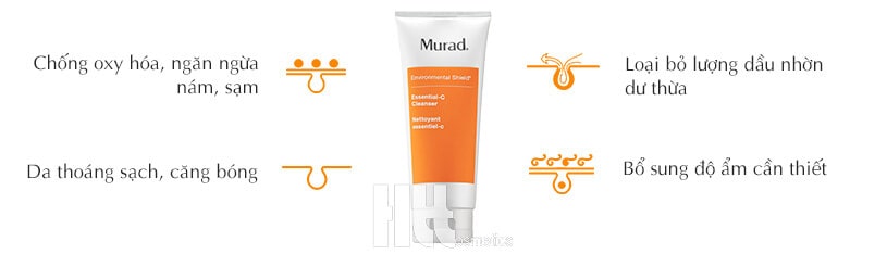 Sữa rửa mặt Murad Essential-C Cleanser làm khỏe da - Hoa Thiên Thảo