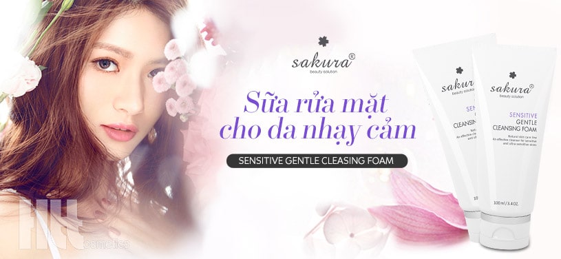 Sữa rửa mặt Sakura cho da nhạy cảm - Mỹ Phẩm Hoa Thiên Thảo