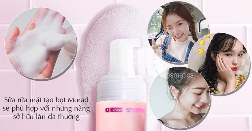 Sữa rửa mặt tạo bọt Murad Daily Cleansing Foam - Hoa Thiên Thảo
