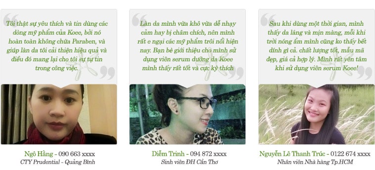 Cảm nhận của khách hàng về Viên serum chống lão hóa dưỡng trắng da Koee 2